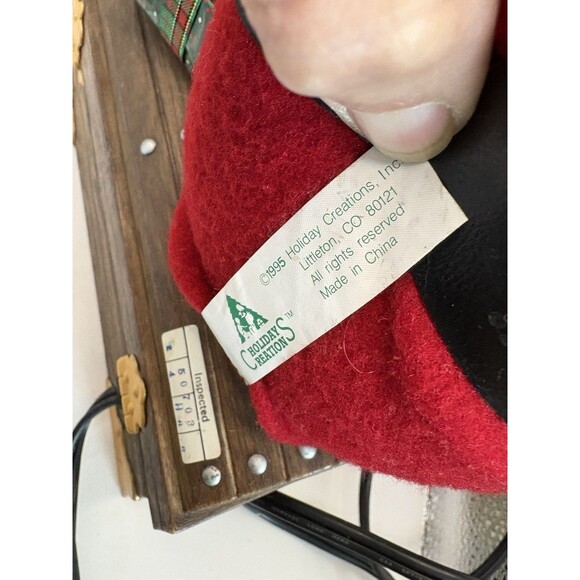 Vtg Animated Santa Claus Holiday Creations Movement Toy Chest Christmas Decor - Picture 7 of 7